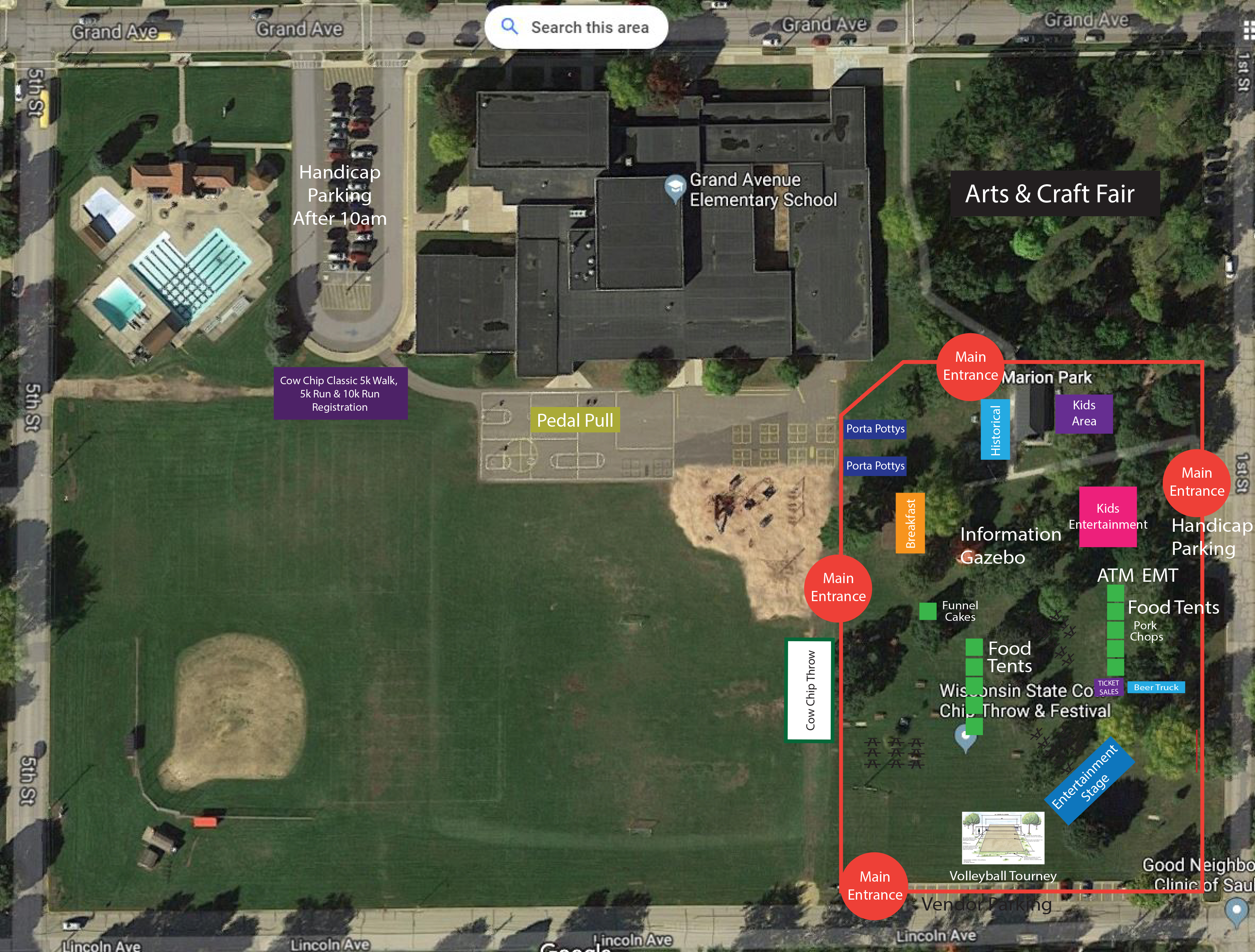 Map of the Cow Chip Grounds